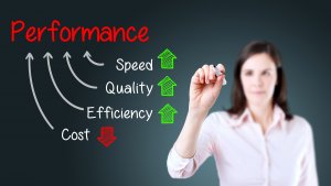 Management Consultant analyzing performance 