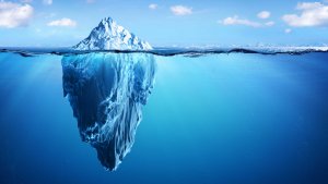 Iceberg Floating In Arctic Sea symbolizing Risk Management